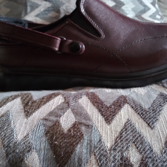 Womens Nature's Stride Nantucket genuine leather therapeutic clog size 7, brown - Picture 3 of 10